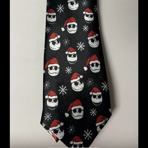 Disney Nightmare Before Christmas Jack Skellington Santa Clause Neck Tie